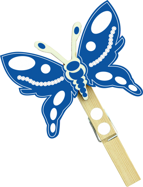 Holzfigur Schmetterling Jules - dunkelblau