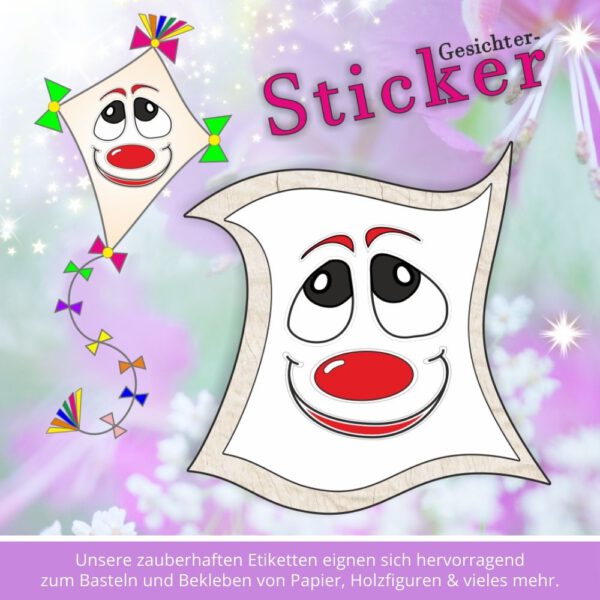 Aufkleber Kindergarten ♥ Sticker-Gesicht Freude