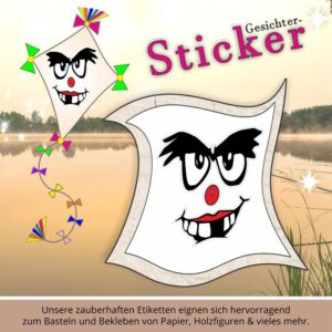 Aufkleber für Kinder ♥ Sticker-Gesicht zahnlos