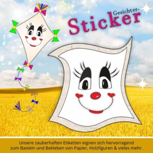 Sticker für Kinder ♥ Gesicht schmunzeln