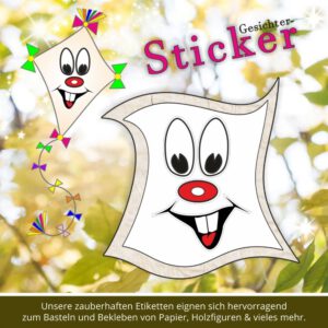 Stickers für Kinder ♥ Gesicht mit Zähnen