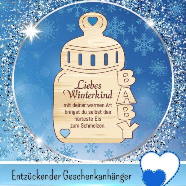 DIY Baby Geschenke - Geschenkanhänger _Liebes Winterkind_